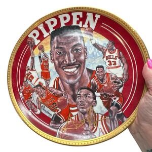 Sports Impressions Scottie Pippen Plate 10.25" Red 1993 Gold Edition COA 21/2500